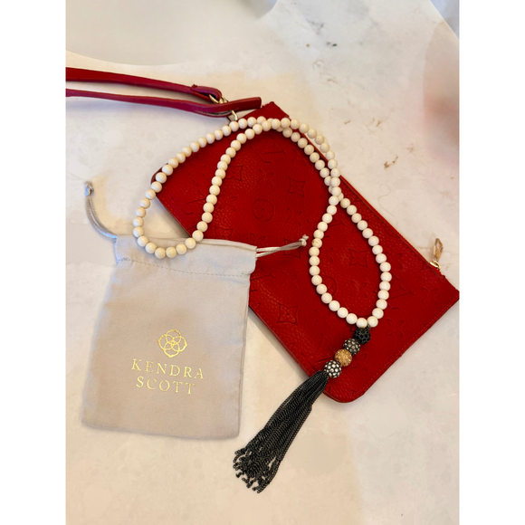Stella & Dot Accessories - Stella & Dot Revival Tassel Beads Long Necklace in White